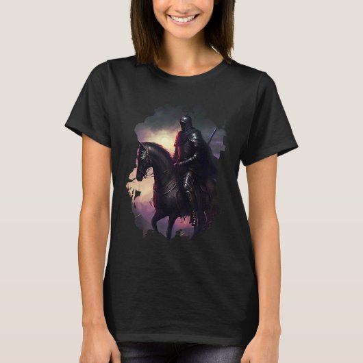 T-shirt Le chevalier menaçant dans la nuit (Devant)