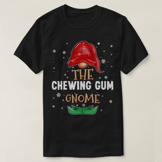 T-shirt Le chewing-gum Gnome Famille Correspondant Noël Ou (Design devant)