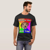 T-shirt Le chien de conseil indique : Commande et texte (Devant entier)