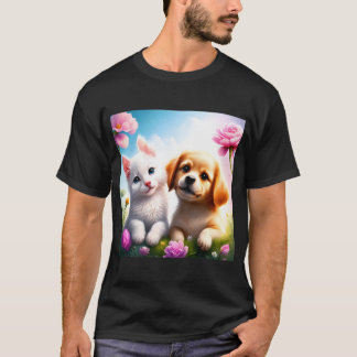 T-shirt Le Chien Et Le Chat Sont De Bons Amis