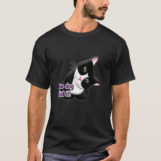 T-shirt Le chien l'a fait Chat (Devant)