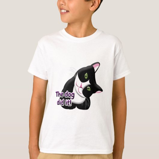 T-shirt Le chien l'a fait Chat (Devant)