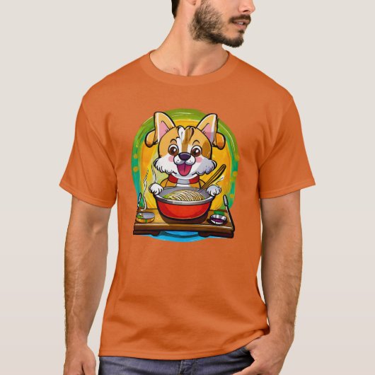 T-shirt Le chien mange le ramyon (Devant)