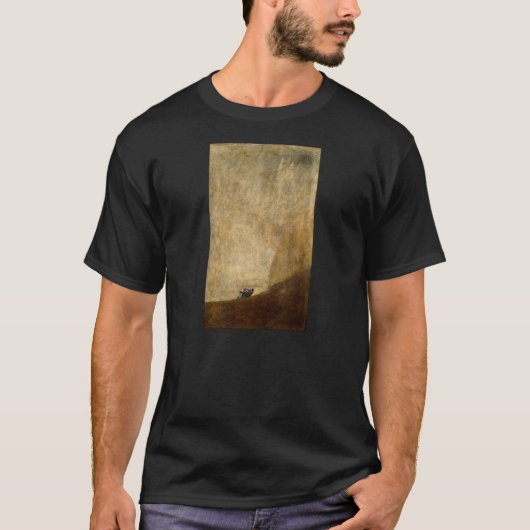 T-shirt Le chien (peintures noires) par Francisco Goya (Devant)