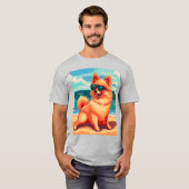 T-shirt Le chien pixel de grand-mère (Devant entier)