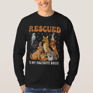 T-shirt Le Chien secouru Est Ma race préférée Animaux Seco