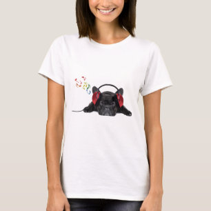 T-shirt Le Chien-taureau noir de France s'installe dans se