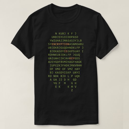T-shirt Le Chiffrement De Hacker Informatique Est Un Progr (Design devant)