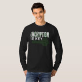 T-shirt Le Chiffrement Est Clés Dictons Code Codeur Progra (Devant entier)