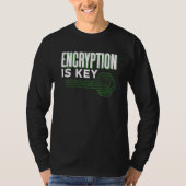 T-shirt Le Chiffrement Est Clés Dictons Code Codeur Progra (Devant)