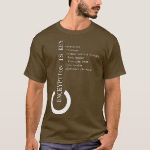 T-shirt Le Chiffrement Linu Est Une Ligne De Commande Clé