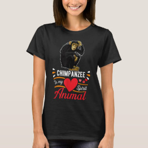 T-shirt Le chimpanzé est mon esprit Animal Love Cute Chimp