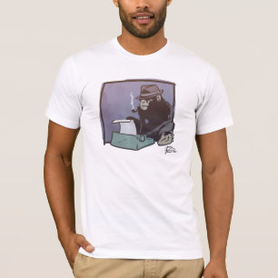 T-shirt Le chimpanzé peut verrouiller la chemise (blanc e