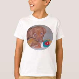T-shirt Le chiot de Vizsla le plus mignon avec le premier