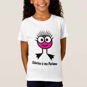T-Shirt Le chlore est mon parfum - caractère rose de bain