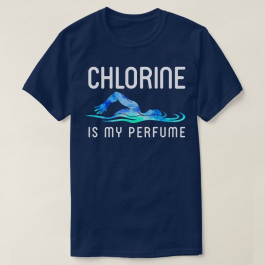 T-shirt Le chlore est mon parfum Funny Swimmers (Design devant)