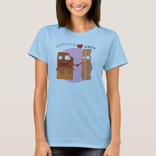 T-shirt le chocolat aime le lard (Devant)