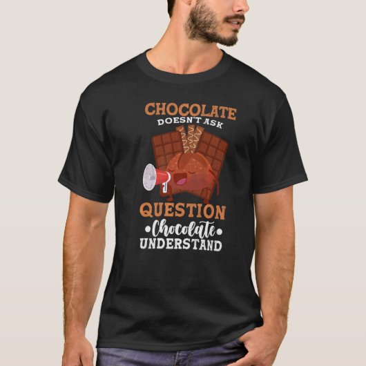 T-shirt Le chocolat ne pose pas de questions Graphique ali (Devant)