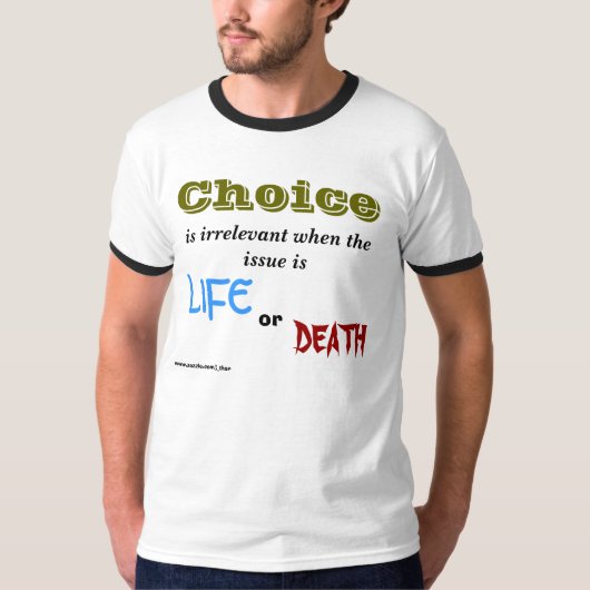 T-shirt Le choix, est inutile quand la question est, la (Devant)