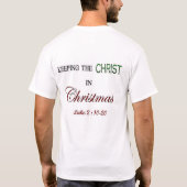 T-SHIRT LE CHRIST EST NOËL (Dos)