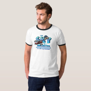T-shirt Le ciel est mon aire de jeu Doigt pour hommes