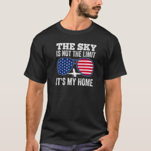 T-shirt Le ciel n'est pas la limite C'est mon pilote de fr