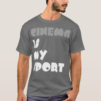 T-shirt Le cinéma est ma typographie sportive Design blanc
