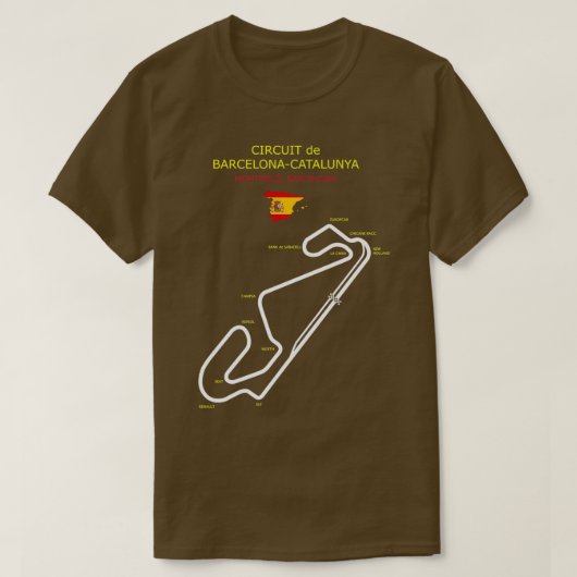 T-shirt Le circuit de Barcelone Catalunya (Design devant)