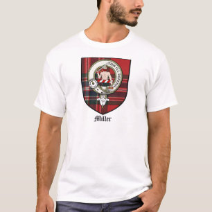 T-shirt Le clan de Miller Crest le tartan d'insigne