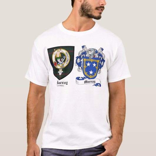 T-shirt Le clan de Murray Crest et le manteau de Murray (Devant)