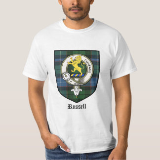 T-shirt Le clan de Russell Crest le tartan d'insigne