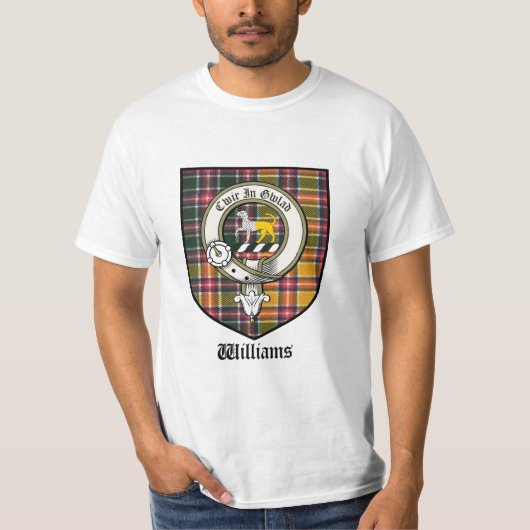T-shirt Le clan de Williams Crest le tartan d'insigne (Devant)