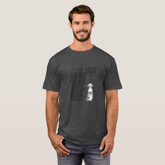 T-shirt Le classique cat retro (Devant entier)