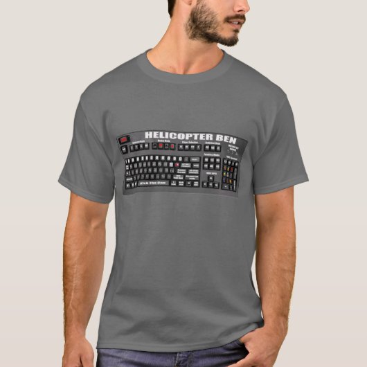 T-shirt Le clavier de Ben d'hélicoptère (Devant)