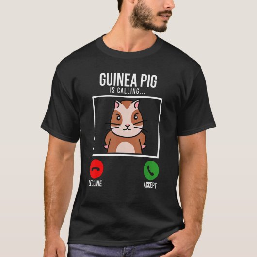 T-shirt Le Cochon De Guinée Appelle Le Propriétaire Du Coc (Devant)