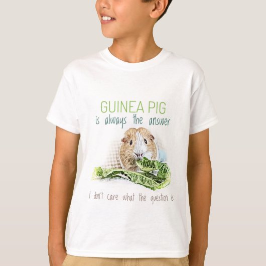 T-shirt Le Cochon de Guinée est toujours la réponse T-shir (Devant)