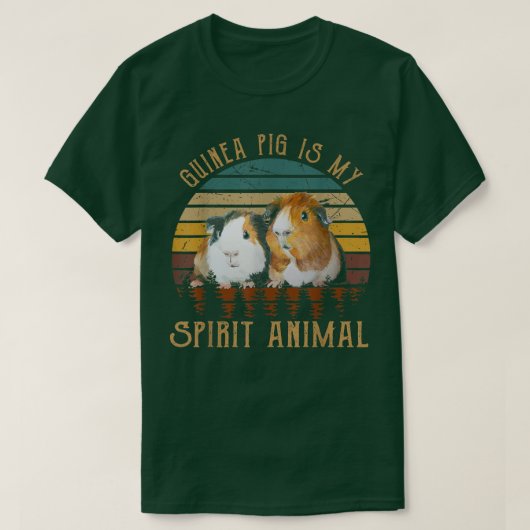 T-shirt Le Cochon De Guinée Graphique Est Mon Esprit Anima (Design devant)