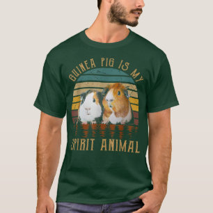 T-shirt Le Cochon De Guinée Graphique Est Mon Esprit Anima