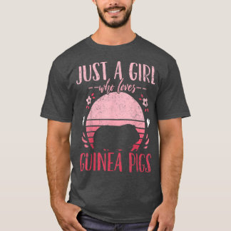T-shirt Le Cochon De Guinée Juste Une Fille Qui Aime La Vi