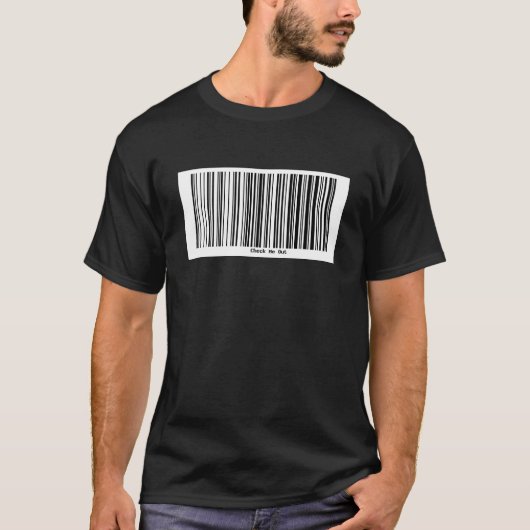 T-shirt Le code barres ME VÉRIFIENT (Devant)