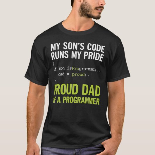 T-shirt Le code de mon fils fait ma fierté (Devant)