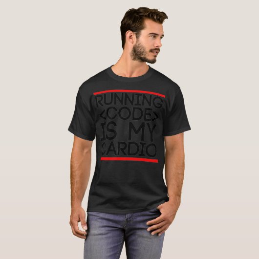 T-shirt Le Code En Cours D'Exécution Est Ma Commande Cardi (Devant entier)