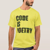 T-shirt Le code est de la poésie (Devant)