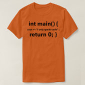 T-shirt Le code est ma langue (Design devant)