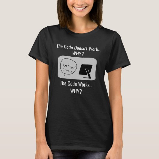 T-shirt Le code fonctionne pour le programmeur (Devant)