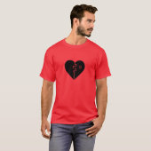 T-shirt le coeur brisé numérique (Devant entier)