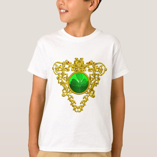 T-SHIRT LE COEUR CÉLTIQUE DE SAINT PATRICK AVEC SHAMROCK V (Devant)
