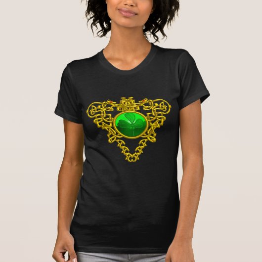 T-SHIRT LE COEUR CÉLTIQUE DE SAINT PATRICK AVEC SHAMROCK V (Devant)