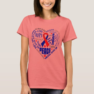 T-shirt Le coeur congénital déserte des mots de coeur de