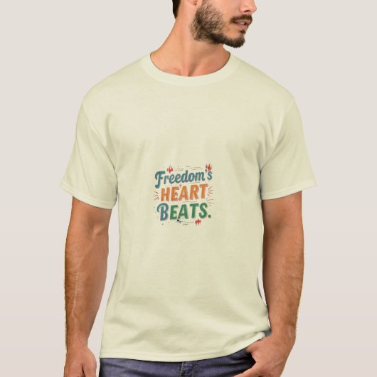 T-shirt Le coeur de la liberté bat (Devant)